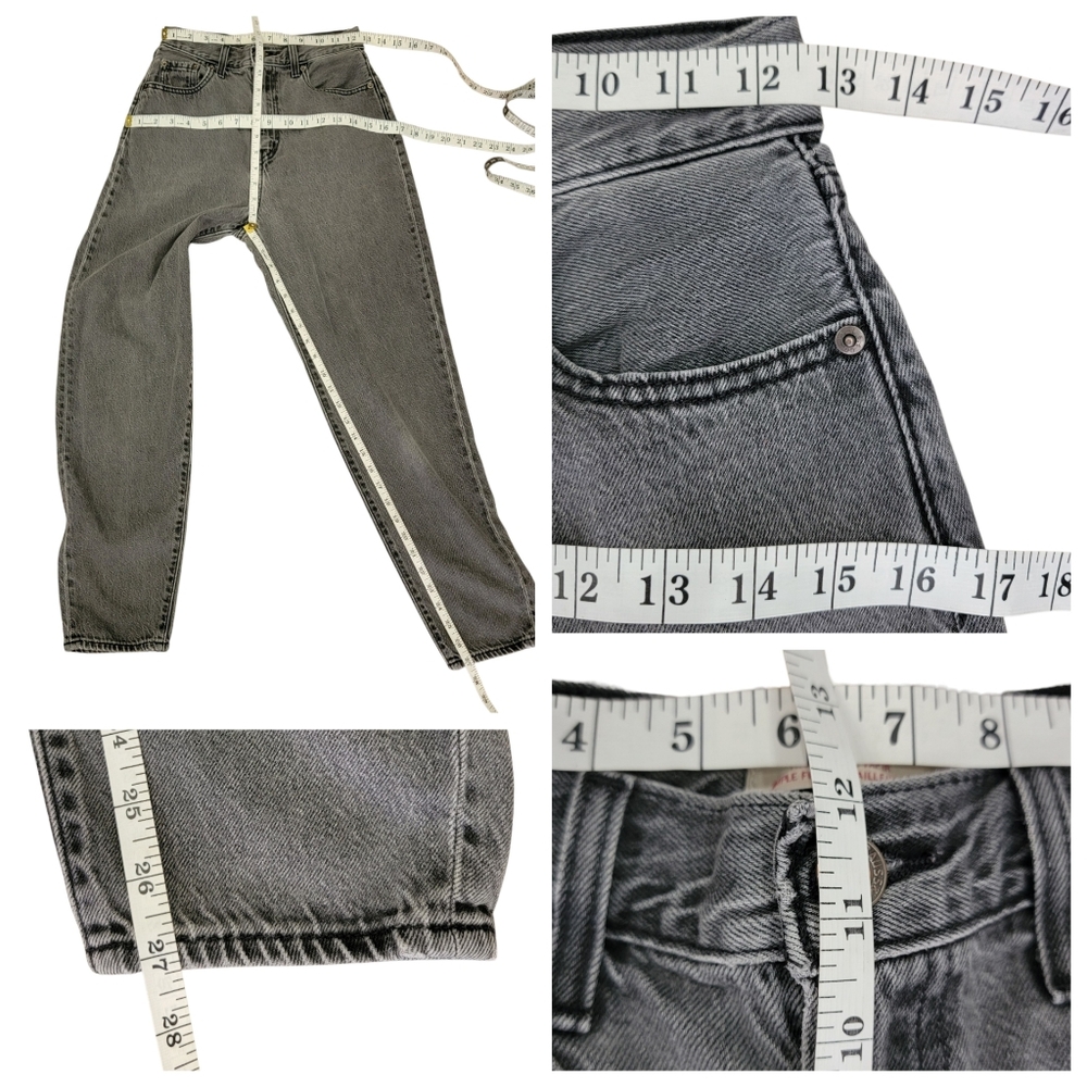 Levi’s High Loose Taper Jeans Black Grey Relaxed Fit Women’s W26 - Picture 16 of 17